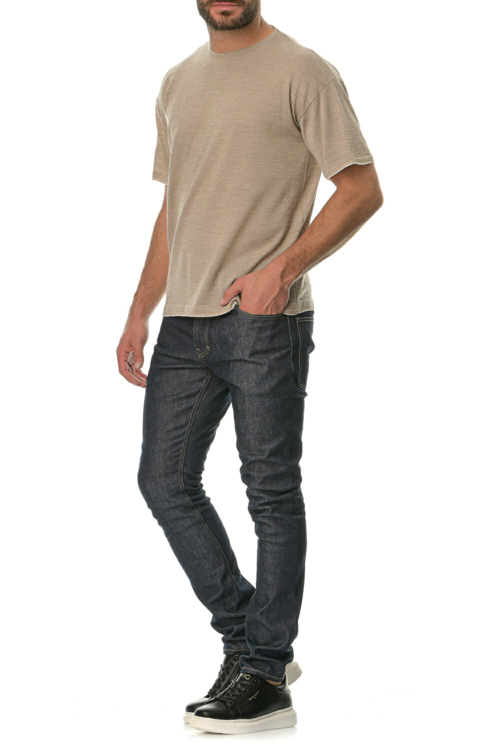 Merino Wool natural Man T-Shirt - Image 6