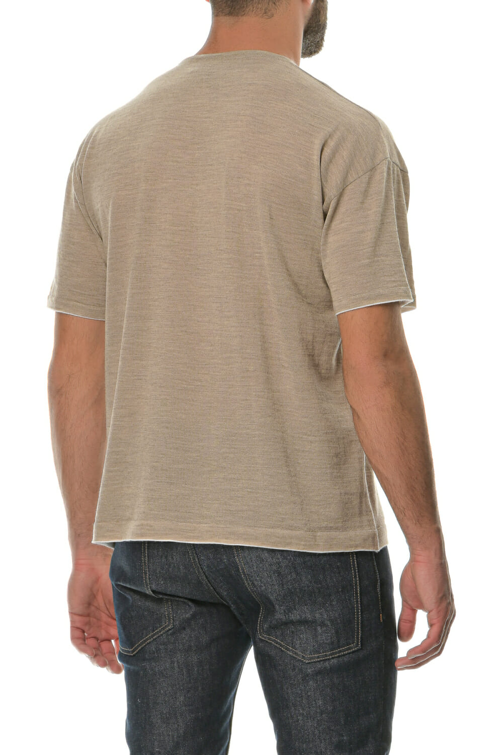 Merino Wool natural Man T-Shirt - Image 4