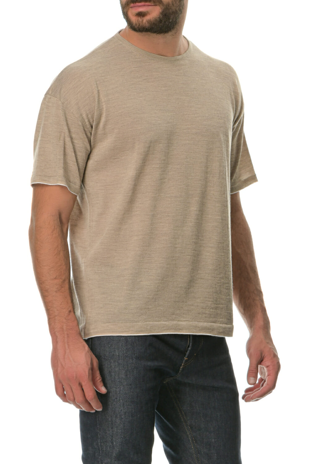 Merino Wool natural Man T-Shirt - Image 3