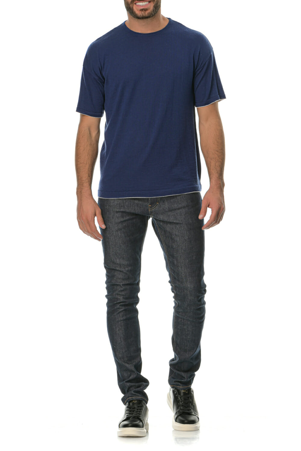 Merino Wool blueink Man T-Shirt - Image 5