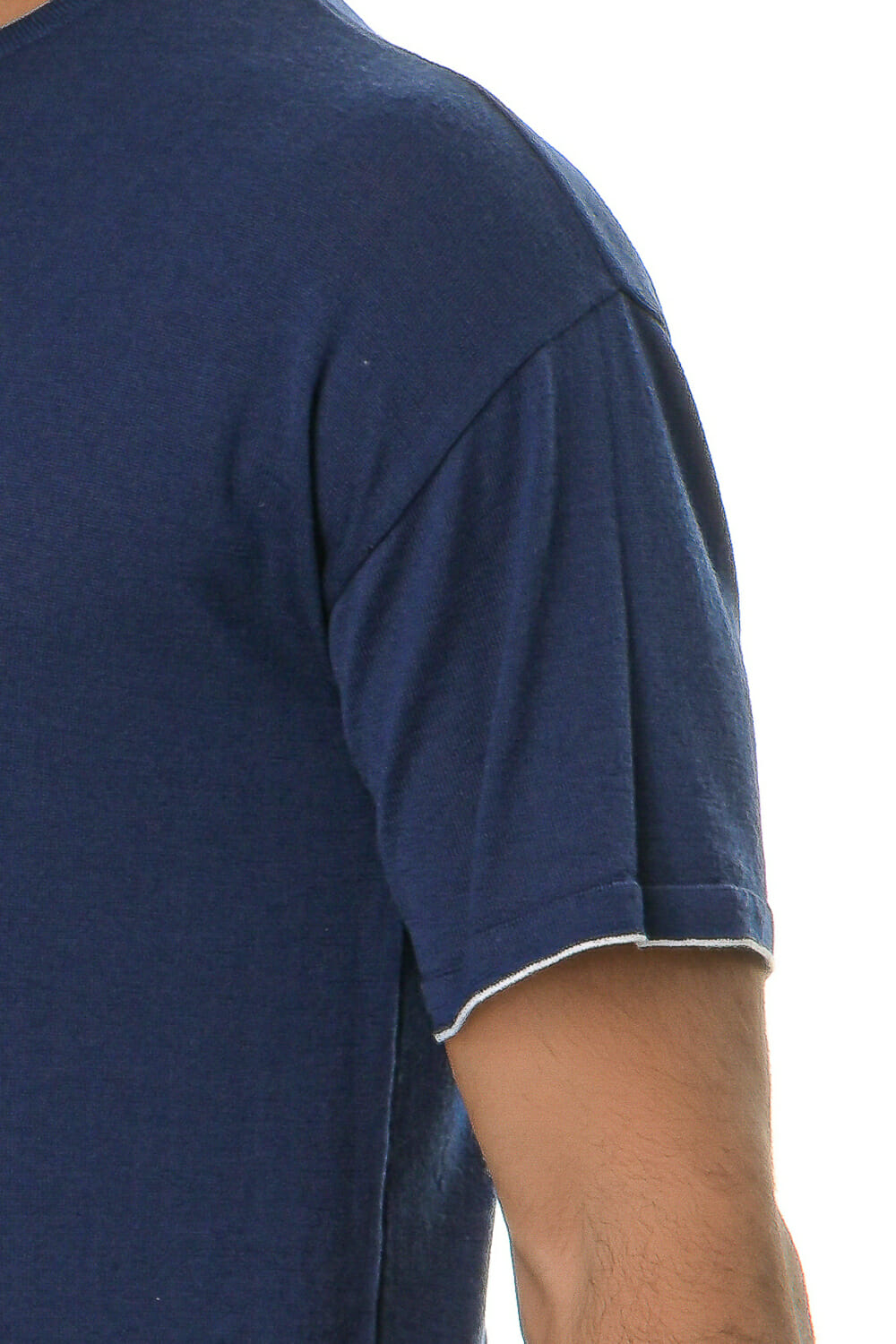 Merino Wool blueink Man T-Shirt - Image 9