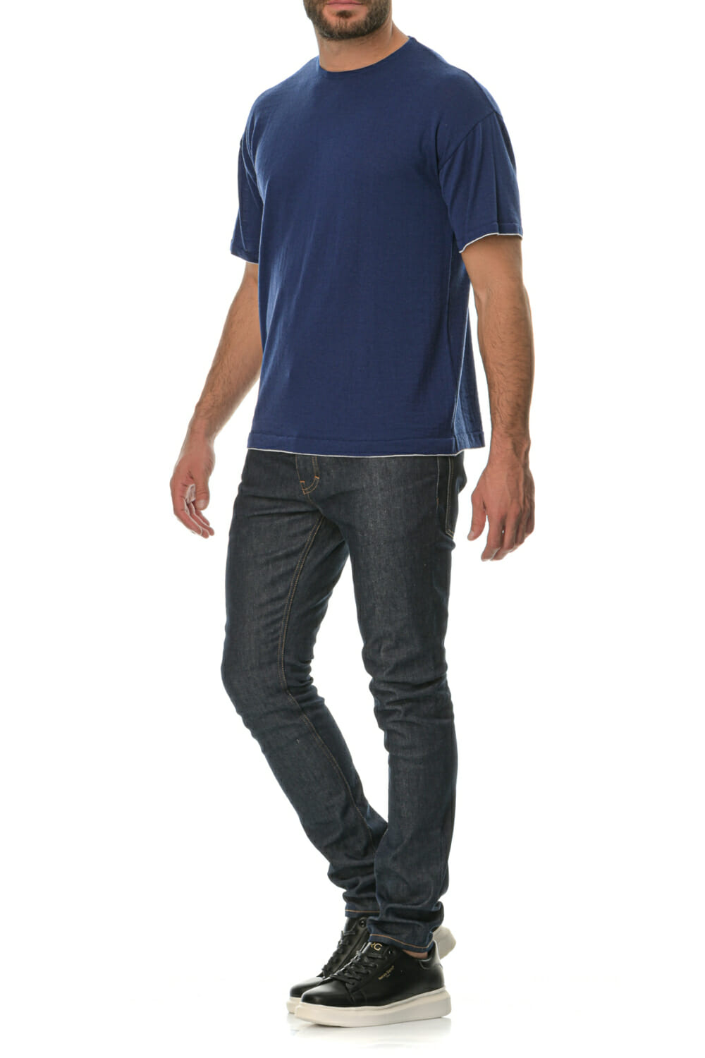 Merino Wool blueink Man T-Shirt - Image 7