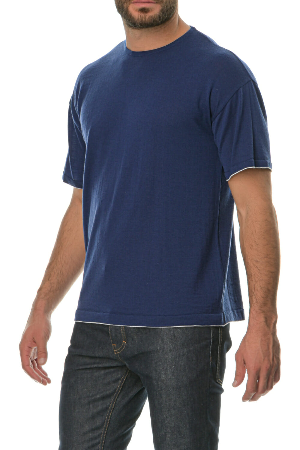 Merino Wool blueink Man T-Shirt - Image 2