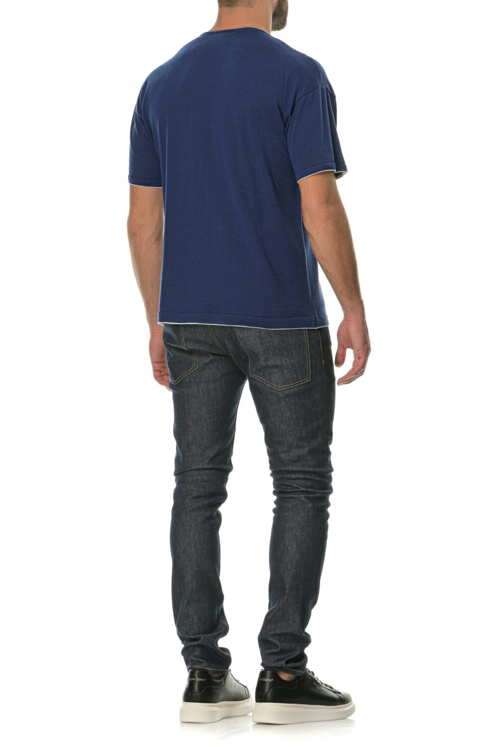 Merino Wool blueink Man T-Shirt - Image 8