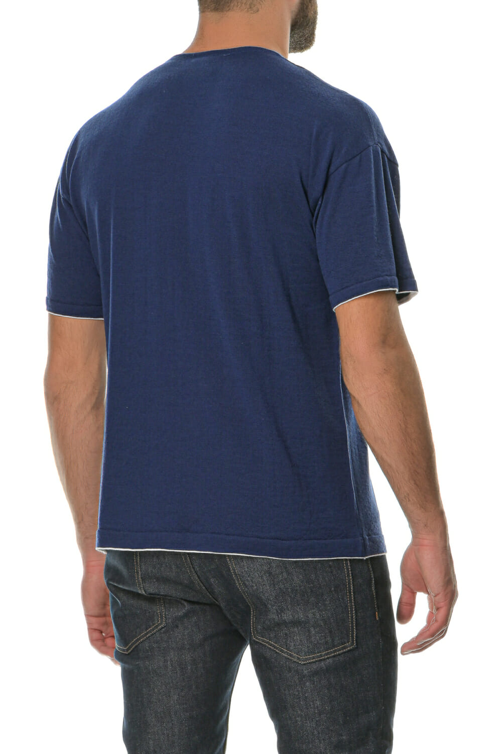 Merino Wool blueink Man T-Shirt - Image 4