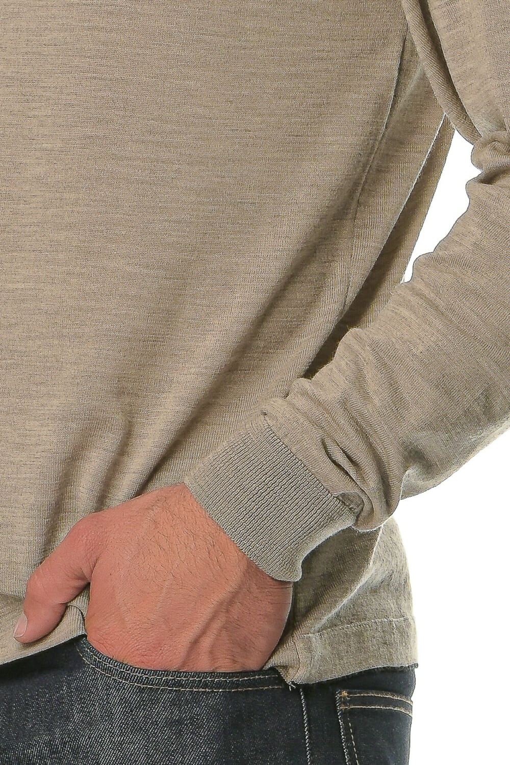 Merino Wool natural Man T-Shirt Lsl - Image 13