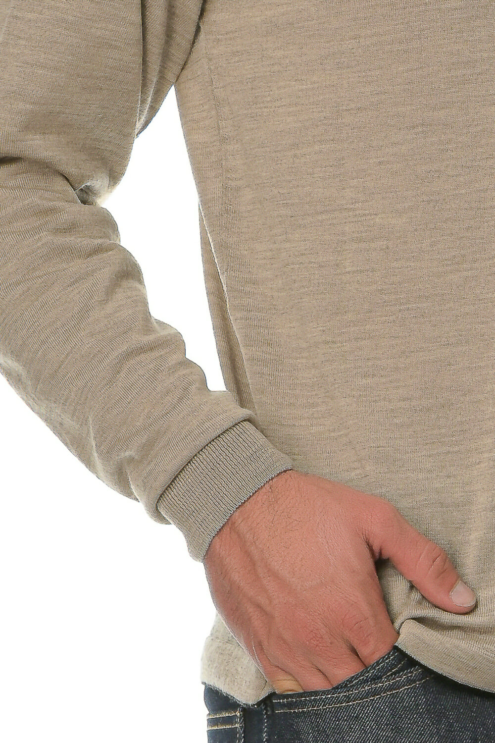 Merino Wool natural Man T-Shirt Lsl - Image 14