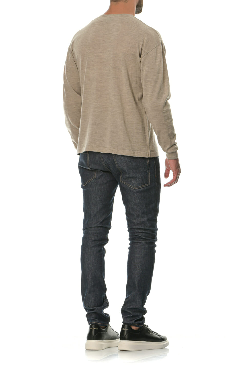 Merino Wool natural Man T-Shirt Lsl - Image 12