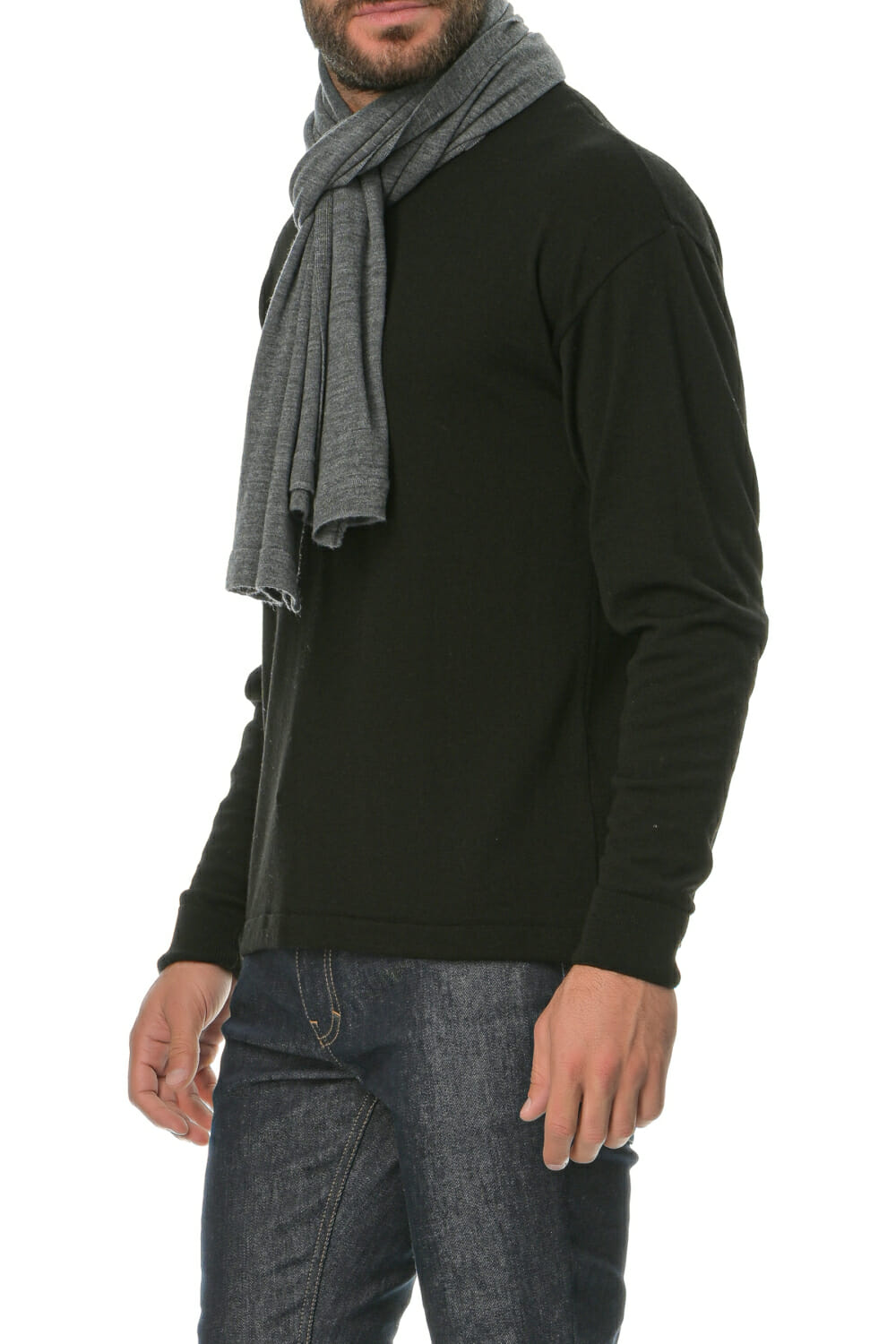 Merino Wool gray Man Scarf - Image 2