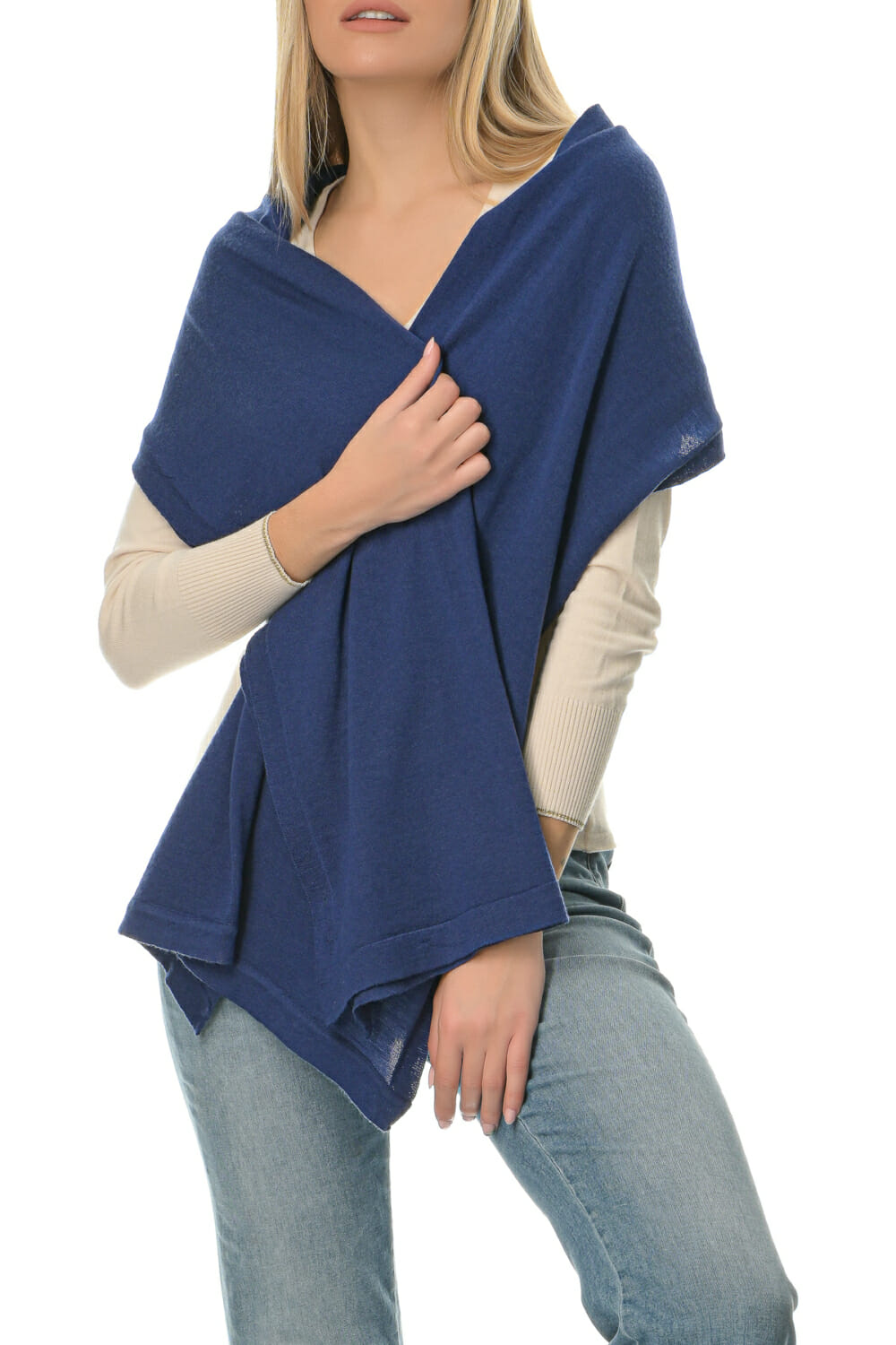 Merino Wool blueink Shawl