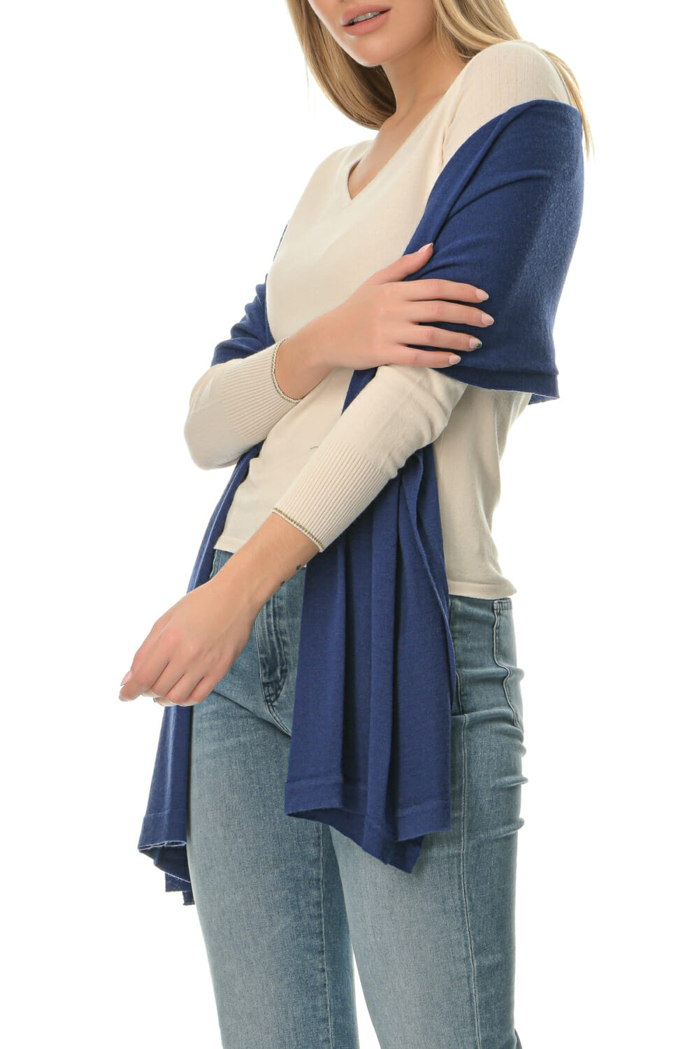 Merino Wool blueink Shawl - Image 3