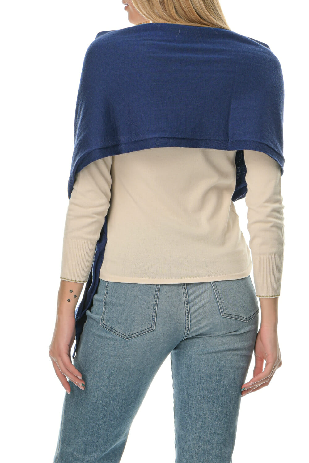 Merino Wool blueink Shawl - Image 5