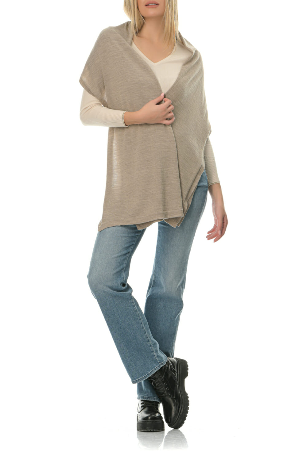 Merino Wool natural Shawl - Image 5