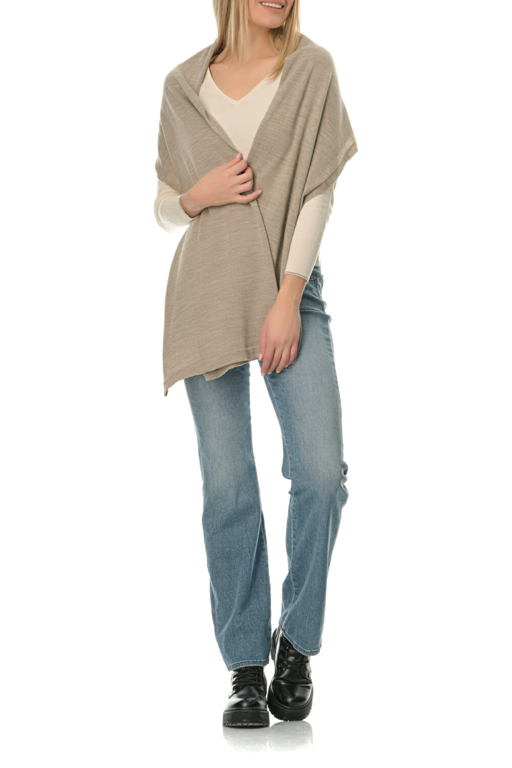Merino Wool natural Shawl - Image 4