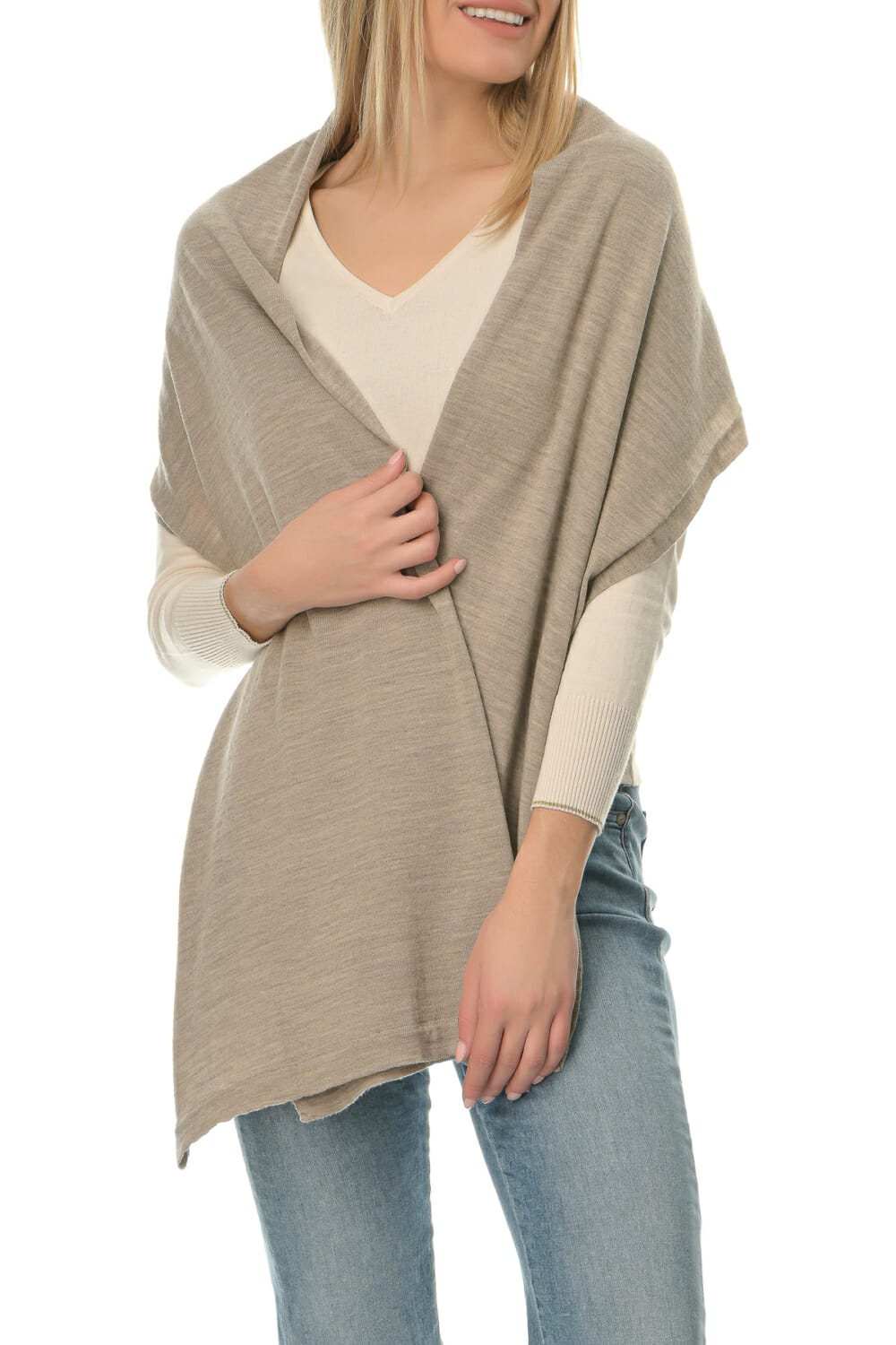 Merino Wool natural Shawl