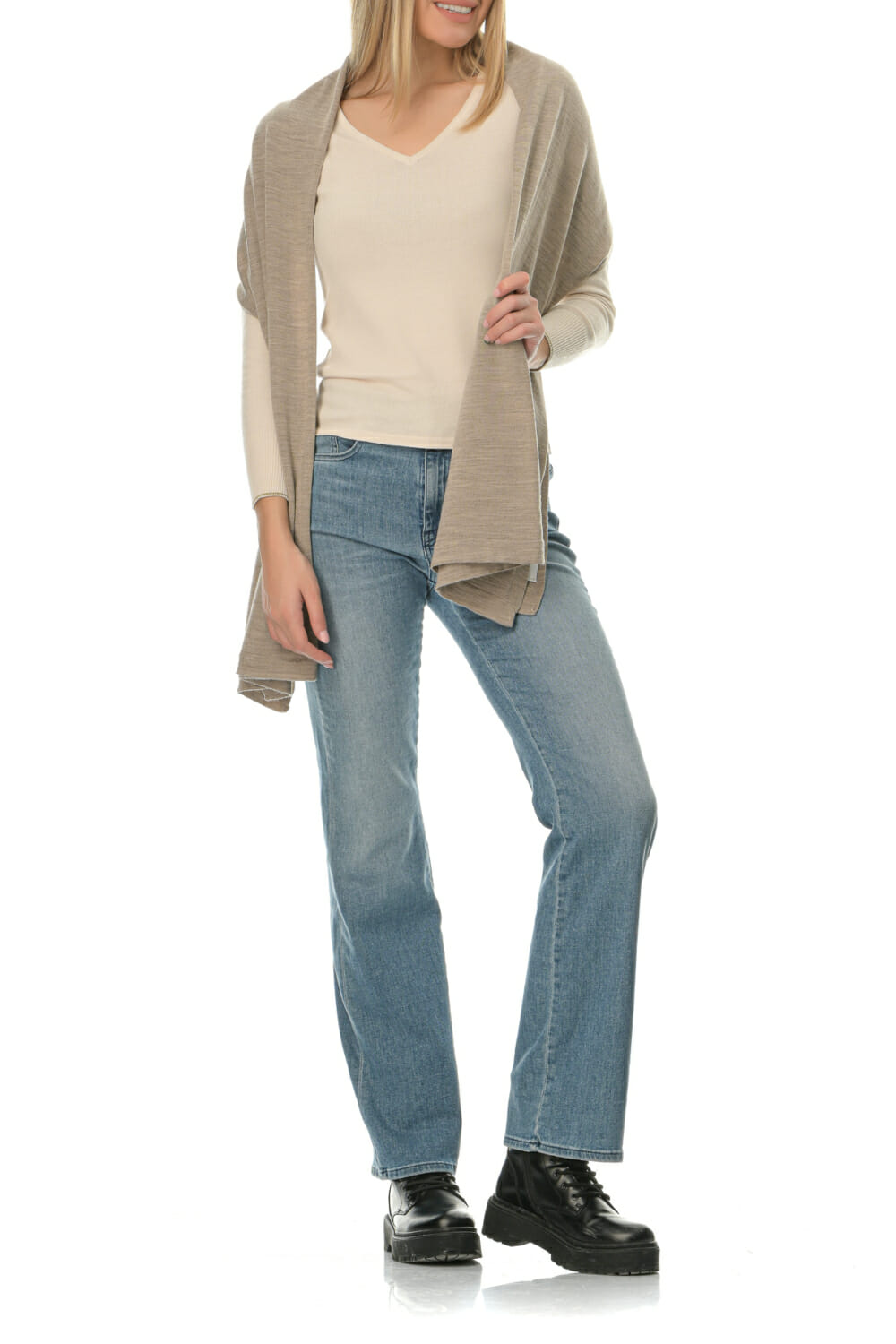 Merino Wool natural Shawl - Image 6