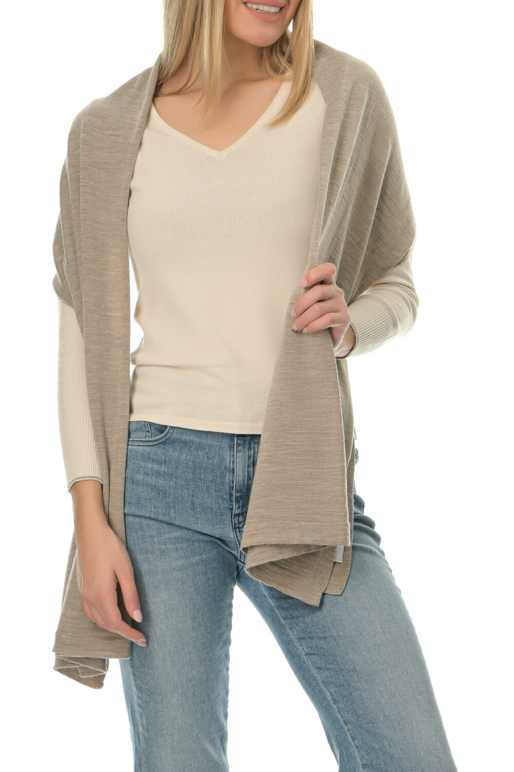 Merino Wool natural Shawl - Image 2