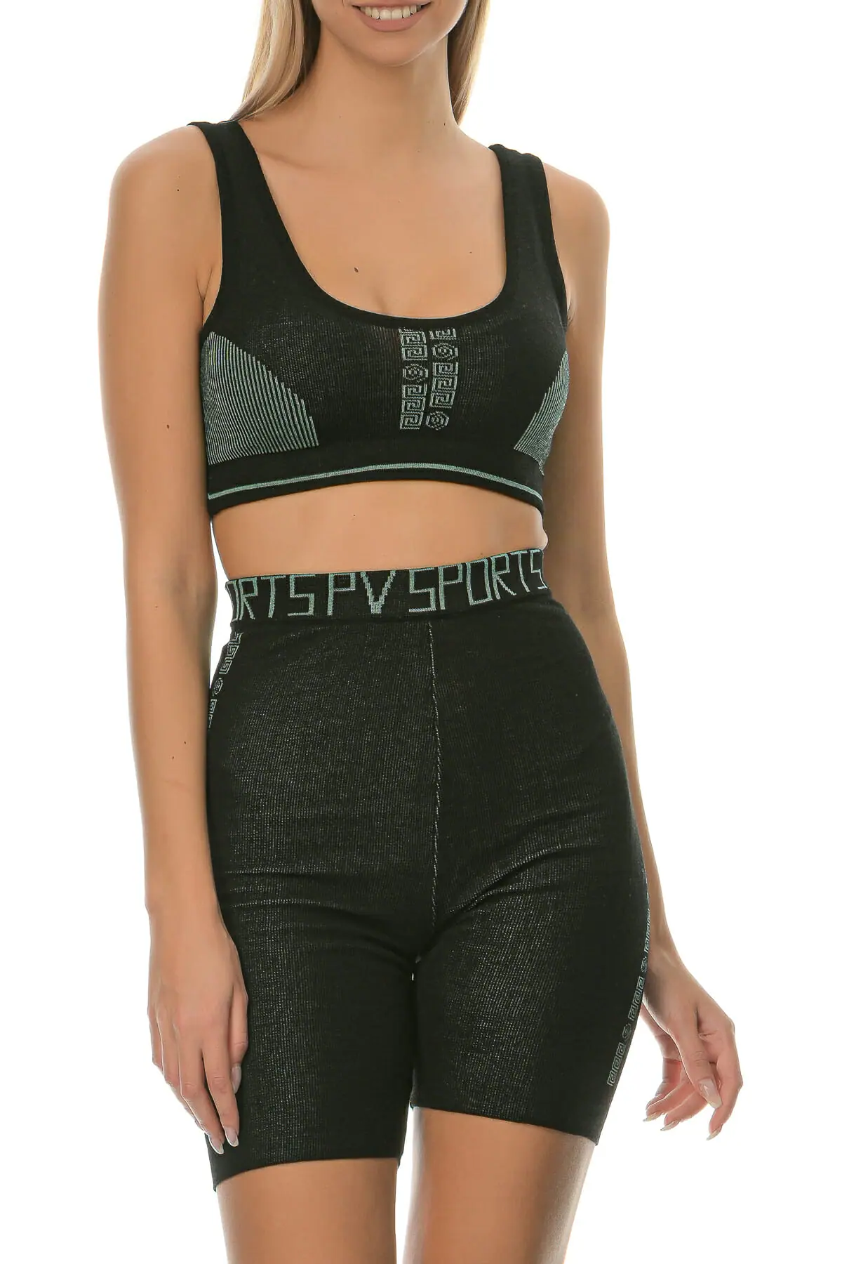 Natural Sportswear Teal black Astylos Bralet - Image 2