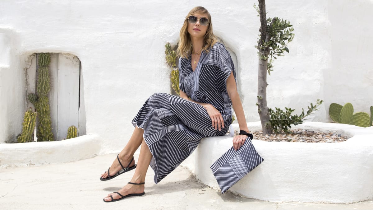 B&W stripes Long Dress - Image 9