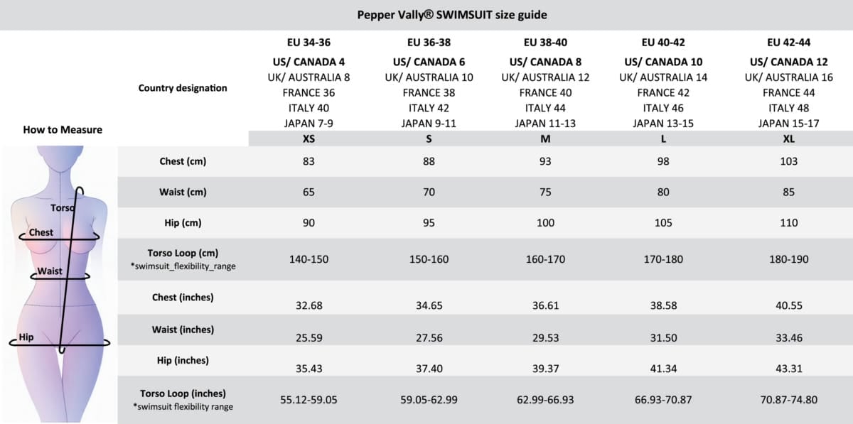 Pepper-Vally-SWIMWEAR-size-guide