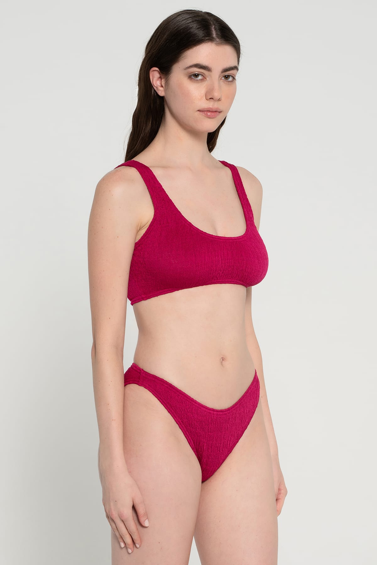 Pepper Vally cotton swimwear bikini bustier cherry side