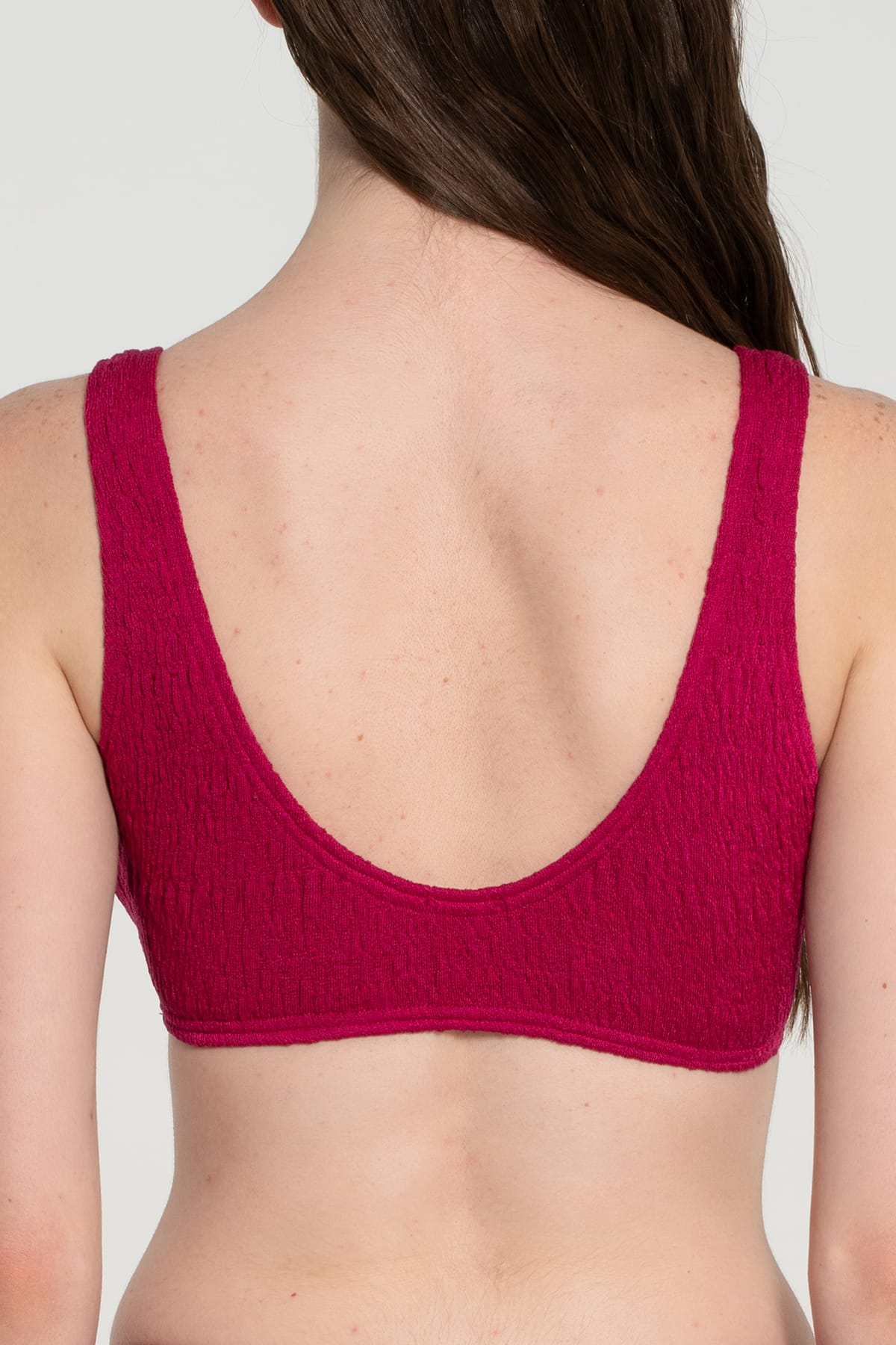 Pepper Vally cotton swimwear bikini bustier cherry back top