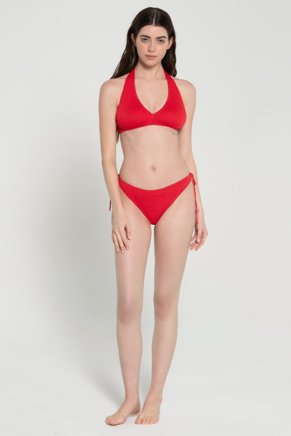 Pepper Vally cotton triangle bikini red hero